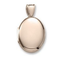 18k Premium Weight Yellow Gold Oval Picture Locket Jewelry
