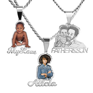 Personalized Custom Photo Outline Pendant Necklace