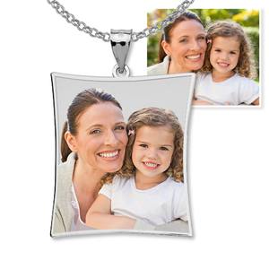 Curved Rectangle Photo Pendant Charm  EXCLUSIVE 