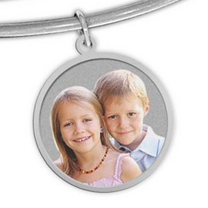 Additional Round Photo Charm For Expandable Bracelet