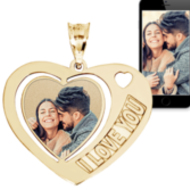 Heart W I Love You Etched