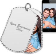 14K White Gold Swivel Photo Pendant Picture Charms