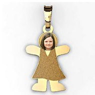 MyKids™  Girl with Photo Pendant and Charm