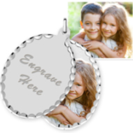 Sterling Silver Oval Swivel Photo Pendant Picture Charms