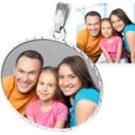 Small Oval Pendant with Diamond Cut Edge Photo Pendant Picture Charm