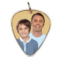 Photo Engraved Guitar Pick Shaped Pendant