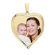 Petite Heart with Bezel Frame Photo Pendant Picture Charm