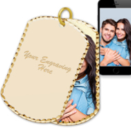 14K Yellow Gold Swivel Photo Pendant Picture Charms