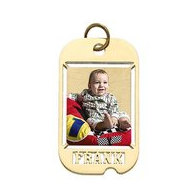 Dog Tag W/ Name Cut Photo Pendant Picture Charm