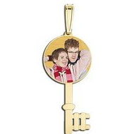 Round Key Photo Pendant Picture Charm