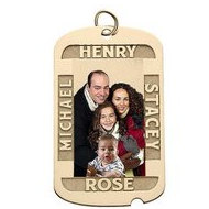 Dog Tag w/ 4 Names Etched