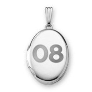 14k White Gold Oval 
