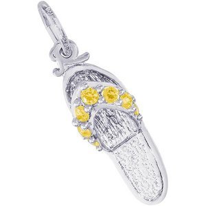 SANDAL   TOPAZ YELLOW ENGRAVABLE