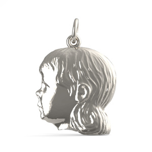 Young Girls Head Charm