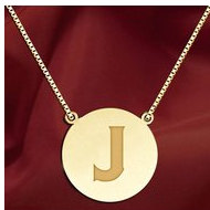 Initial "J" Designer Pendant