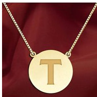 Initial "T" Designer Pendant