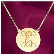 Initial Script "E" Designer Pendant