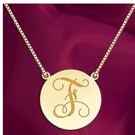 Initial Script "F" Designer Pendant
