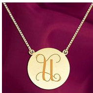 Initial Script "U" Designer Pendant