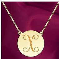 Initial Script "X" Designer Pendant
