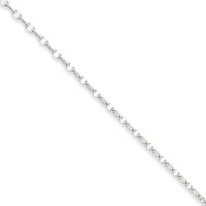 14k White Gold Marine Link Anklet