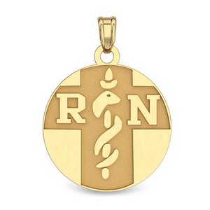 14K Yellow Gold RN Medical ID Charm or Pendant