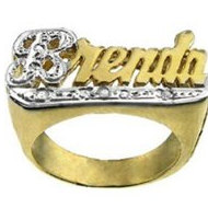 Diamond Woman's Name Ring