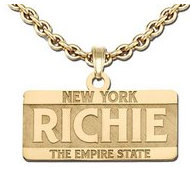 Block Style Horizontal "License" Name Plate Exclusive!