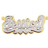 14K Gold "Script" Diamond Nameplate