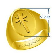 Oval Embossed Signet Ring
