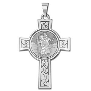 Saint Christopher Cross Religious Medal   EXCLUSIVE 
