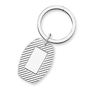 Engravable Sterling Silver Keychain