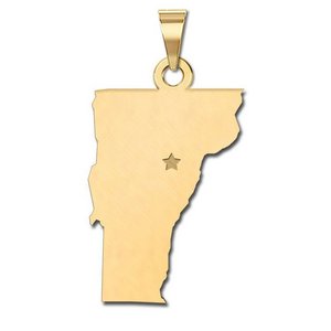 Personalized Vermont Pendant or Charm