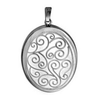 Sterling Silver "Musical" Swirl Locket