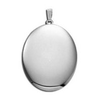 Sterling Silver "Musical" Plain Oval Locket