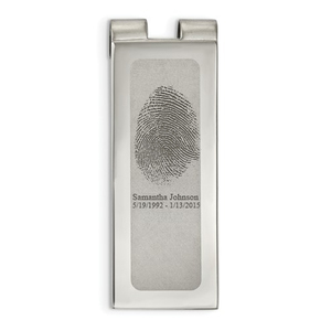 Stainless Steel Custom Fingerprint Money Clip