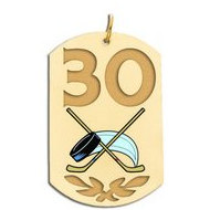 Personalized Hockey Number Dog Tag Color Pendant