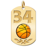 Personalized Basketball Number Dog Tag Color Pendant