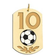 Personalized Soccer Number Dog Tag Color Pendant