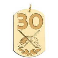 Personalized Hockey Number Dog Tag Pendant
