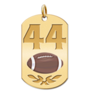Personalized Football Number Dog Tag Color Pendant