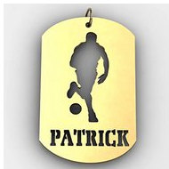 Personalized Basketball Name Dog Tag Cut-Out Pendant