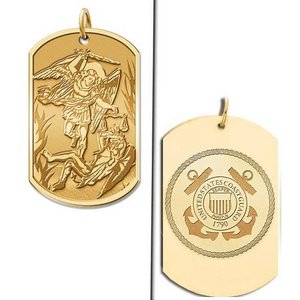 Saint Michael Doubledside COAST GUARD Dogtag Religious Medal  EXCLUSIVE 