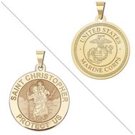 Saint Christopher Doubledside MARINES Medal "EXCLUSIVE"