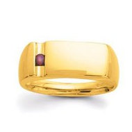 Gold 1 Stone Father's Ring