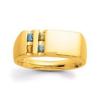Gold 4 Stone Father's Ring