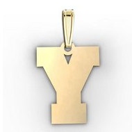 "Y" Outlined Initial Pendant