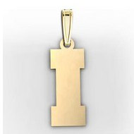 "I" Outlined Initial Pendant