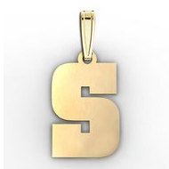 "S" Outlined Initial Pendant