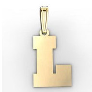 "L" Outlined Initial Pendant